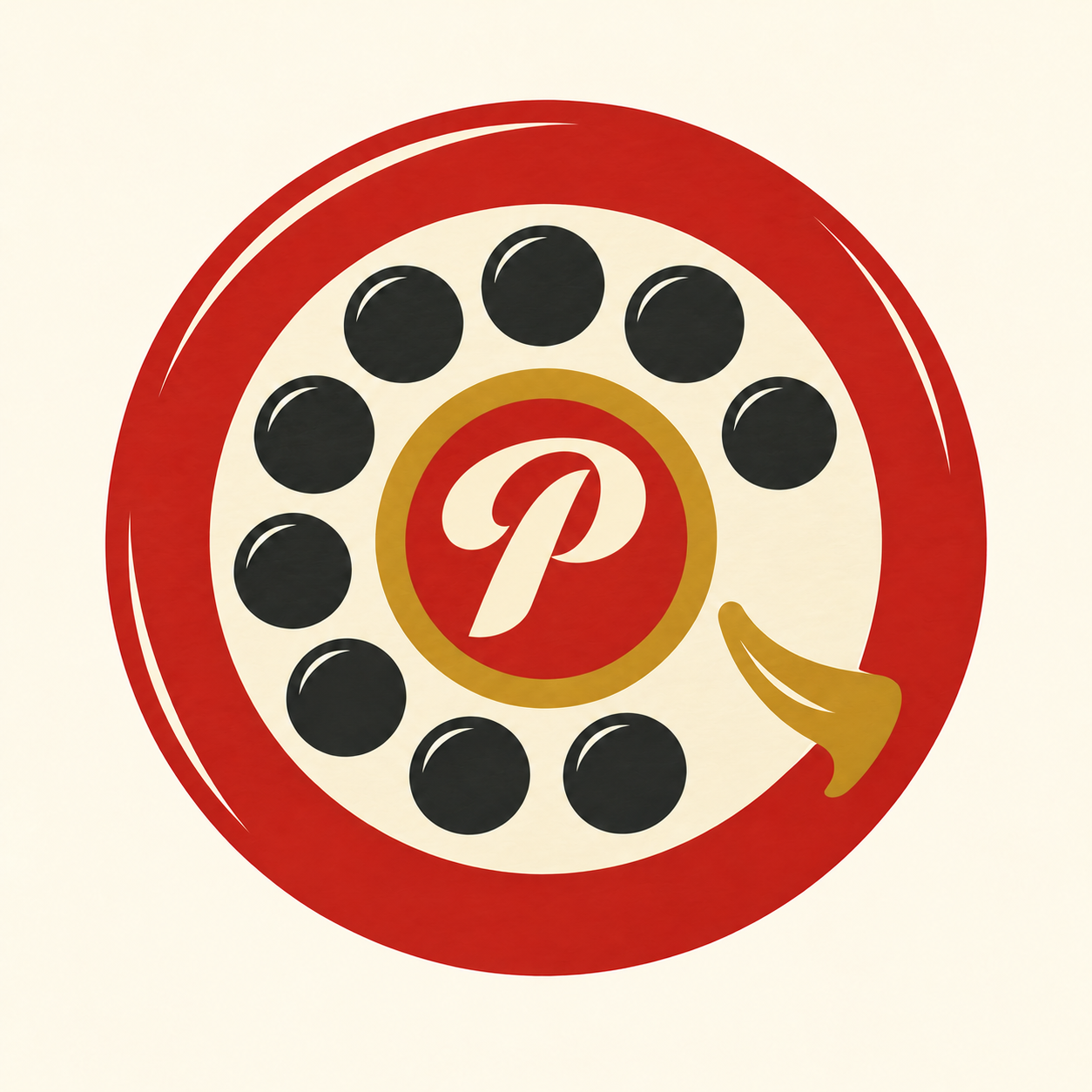 Pronto’s P-centered rotary-dial icon